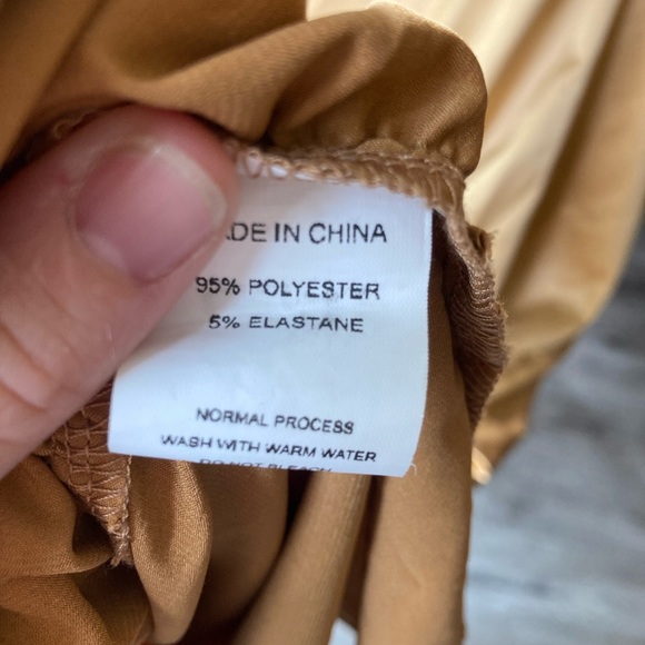 Beautiful New Simplee Plus Drape Gold Dress (3XL) - Picture 8 of 8